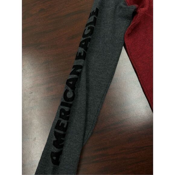 American Eagle Men’s Standard Fit Waffle Weave Long Sleeve Tee Size Small - Picture 3 of 8